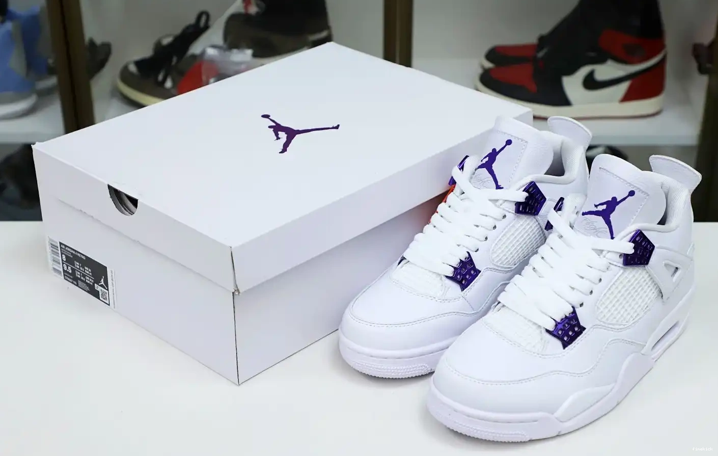 4 AIR PURPLE JORDAN METALLIC 0531